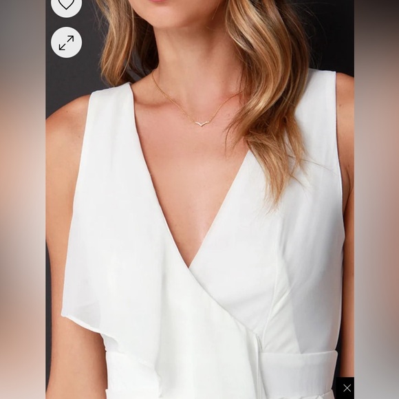 LuLus Elegant Gathering Ivory High-Low Dress New No Tags - Picture 5 of 11